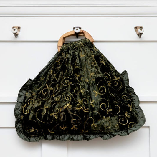 Lush Crushed Velvet Wooden Handle Bag