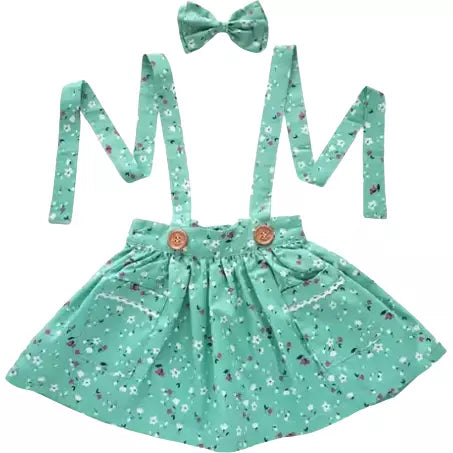 Girl's Suspender Skirt & headband