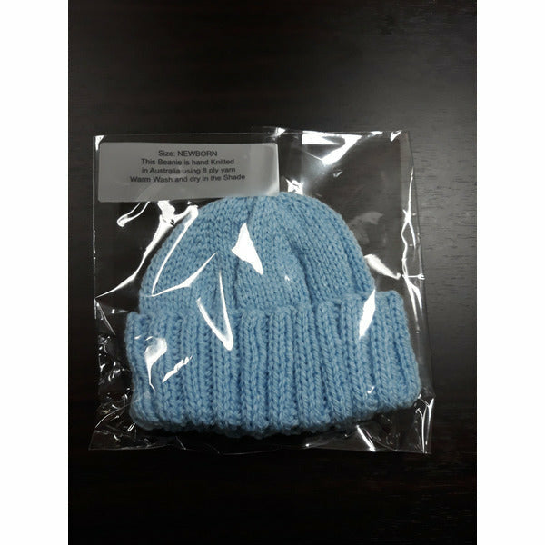 IN STOCK - Beanies - 3 months Beanies Aunty Bea's Designs blue 