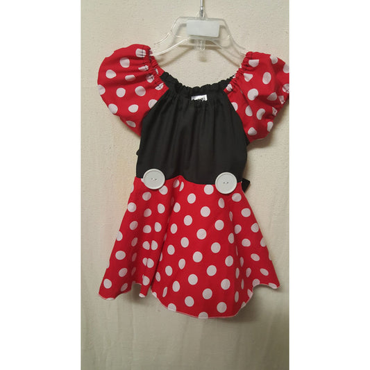 Minnie Mouse inspired birthday dress birthday outfits Aunty Beas Designs 