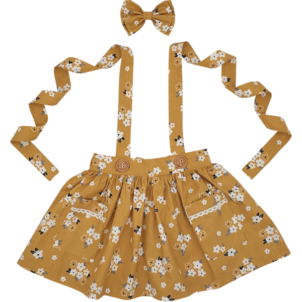 Girl's Suspender Skirt & headband