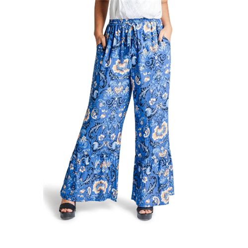 Wide Leg Floral Bluebell Pants