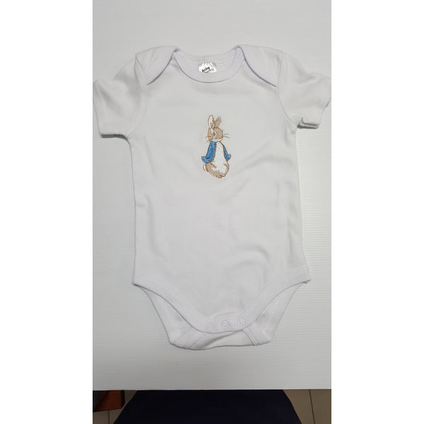 Peter Rabbit Romper Romper Aunty Beas Designs 0000 white long