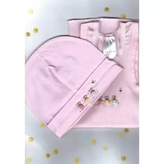 Embroidered Singlet and Beanie Set